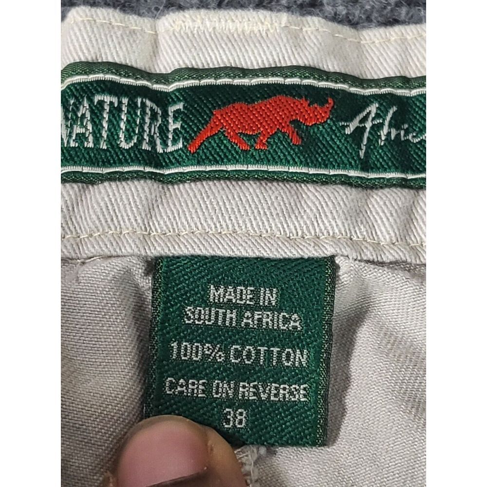 African Nature Company Cargo Pants Men Sz 38‎ Khaki Utility Outdoors Workwear - Picture 5 of 9